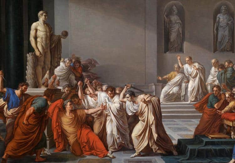 The Death of Julius Caesar Painting by Vincenzo Camuccini