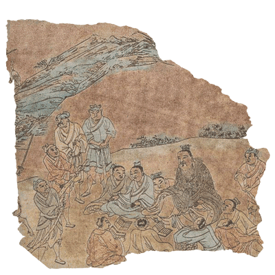 confucius among his pupils