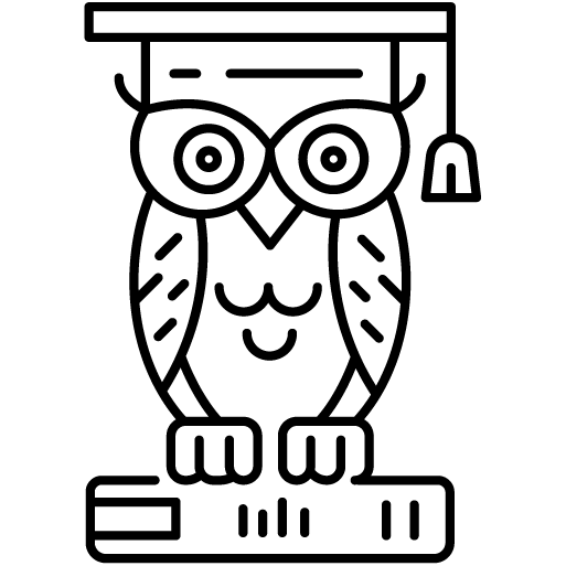 owl on books